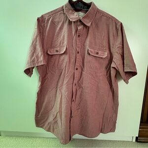 Weatherproof Men's Casual Button Down Shirt - Pink XL